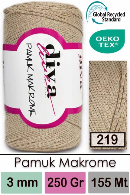 Diva Pamuk Makrome 219 Nohut ( 4 lü Paket )