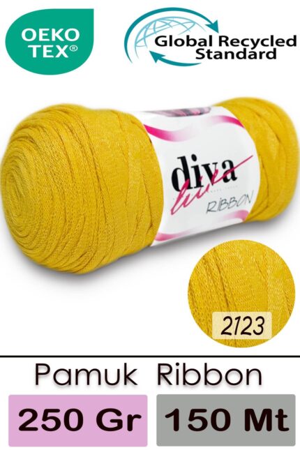 Diva Ribbon 2123 Sarı ( 4 lü Paket )