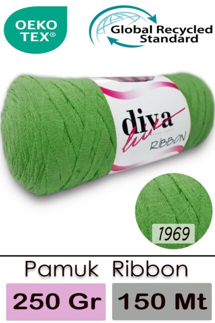 Diva Ribbon 1969 Elma Yeşili ( 4 lü Paket )