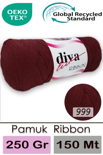 Diva Ribbon 999 Bordo ( 4 lü Paket )