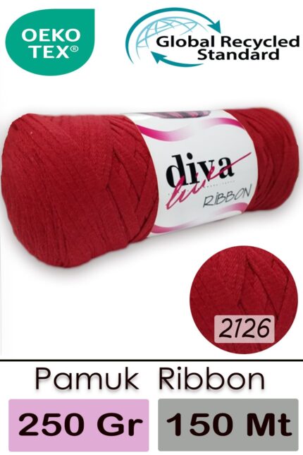 Diva Ribbon 2126 Kırmızı ( 4 lü Paket )