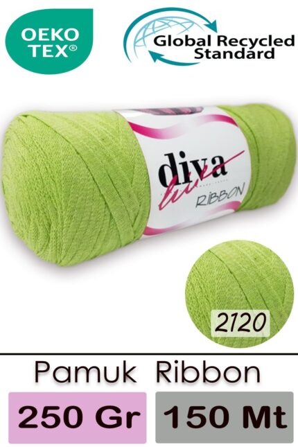 Diva Ribbon 2120 Fıstık Yeşili ( 4 lü Paket )