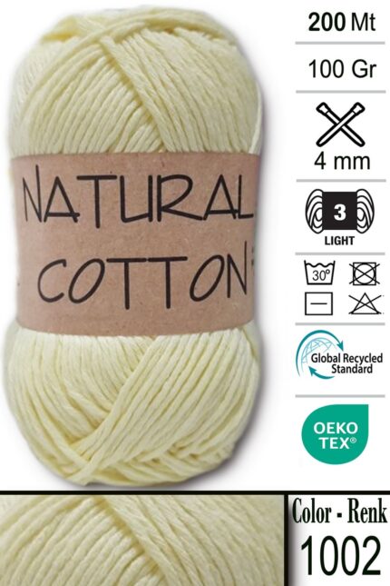 Diva Natural Cotton 1002 Soft Sarı (5 li Paket)