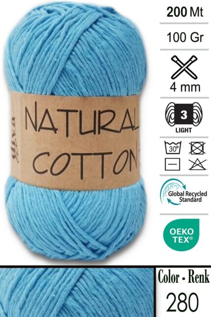 Diva Natural Cotton 280 Açık Turkuaz (5 li Paket)
