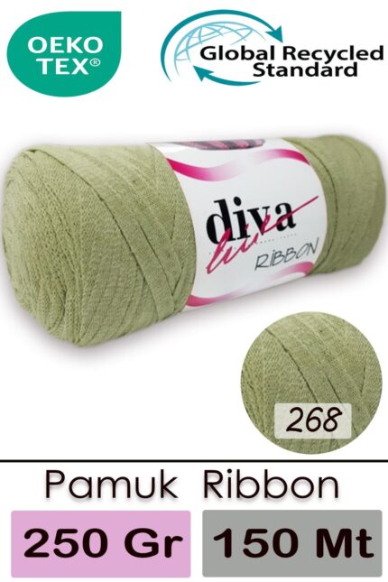 Diva Ribbon 268 Küf Yeşili ( 4 lü Paket )