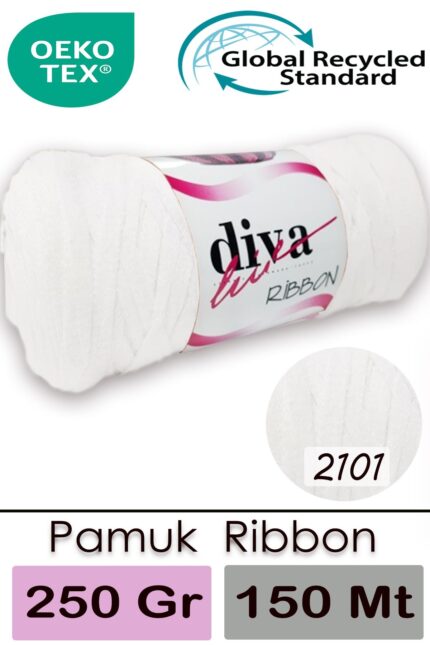 Diva Ribbon 2101 Beyaz ( 4 lü Paket )
