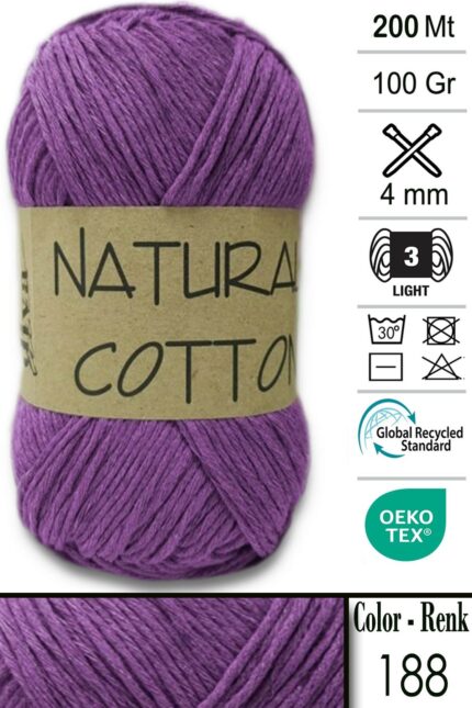 Diva Natural Cotton 188 Açık Mor (5 li Paket)