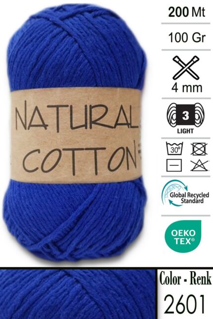 Diva Natural Cotton 2601 Saks Mavisi (5 li Paket)