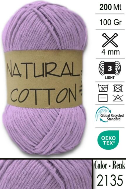 Diva Natural Cotton 2135 Lila (5 li Paket)