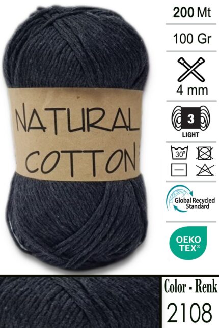Diva Natural Cotton 2108 Antrasit (5 li Paket)