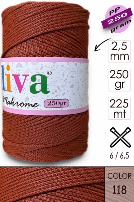 Polip Makrome 250 GR 118 Tarçın ( 4 lü Paket )