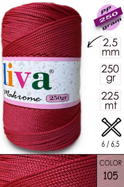 Polip Makrome 250 GR 105 Kan Kırmızı ( 4 lü Paket )