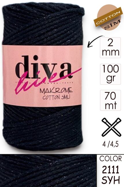 Diva Makrome Cotton Simli 2111 SYH ( 6 lı Paket )
