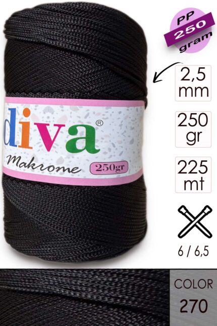 Polip Makrome 250 GR 270 Siyah ( 4 lü Paket )