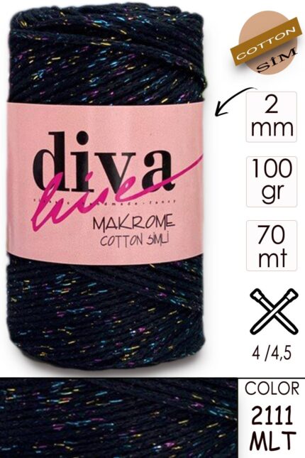 Diva Makrome Cotton Simli 2111 MLT ( 6 lı Paket )