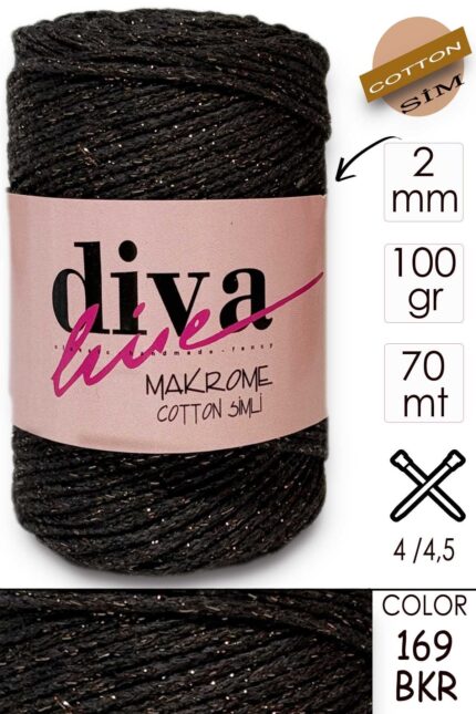 Diva Makrome Cotton Simli 169 BKR ( 6 lı Paket )