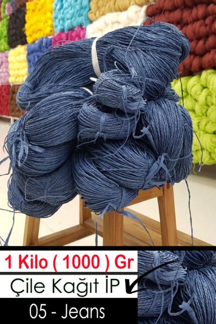 1 Kilo Kağıt İplik - 05 - Jeans