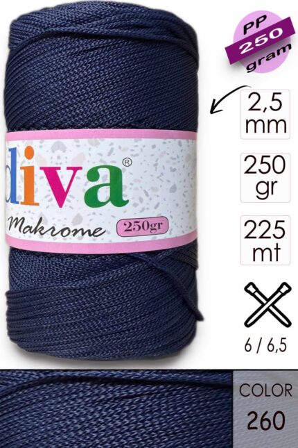 Polip Makrome 250 GR 260 Lacivert ( 4 lü Paket )