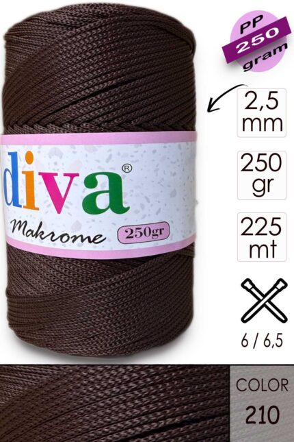 Polip Makrome 250 GR 210 Koyu Kahve ( 4 lü Paket )