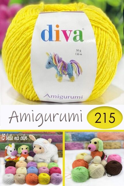 Divagurumi 215 Sarı ( 10 lu Paket )