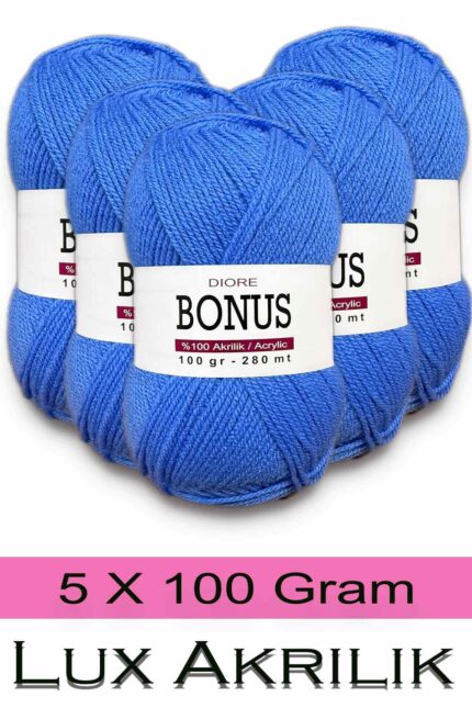 Bonus 5 x 100 Gr Klasik Lüx Akrilik İplik 818