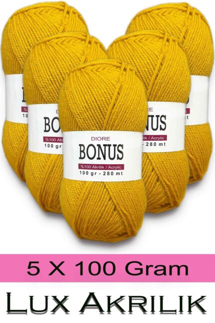 Bonus 5 x 100 Gr Klasik Lüx Akrilik İplik 813