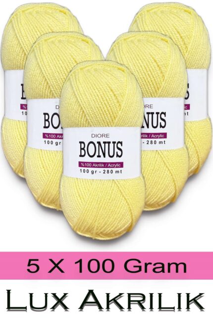 Bonus 5 x 100 Gr Klasik Lüx Akrilik İplik 815