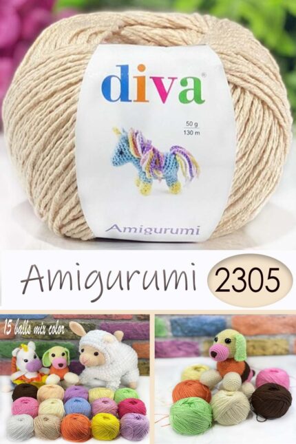 Divagurumi 2305 Bej ( 10 lu Paket )