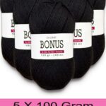 Bonus 5 x 100 Gr Klasik Lüx Akrilik İplik 800