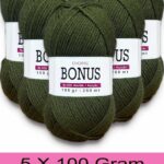 Bonus 5 x 100 Gr Klasik Lüx Akrilik İplik 807