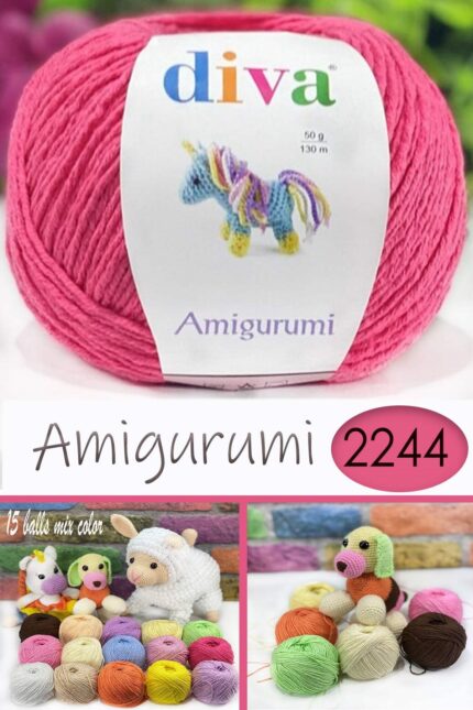 Divagurumi 2244 Fuşya ( 10 lu Paket )