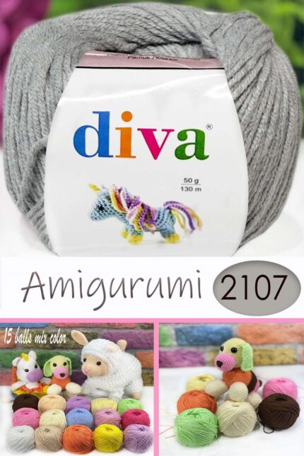 Divagurumi 2107 Açık Gri ( 10 lu Paket )