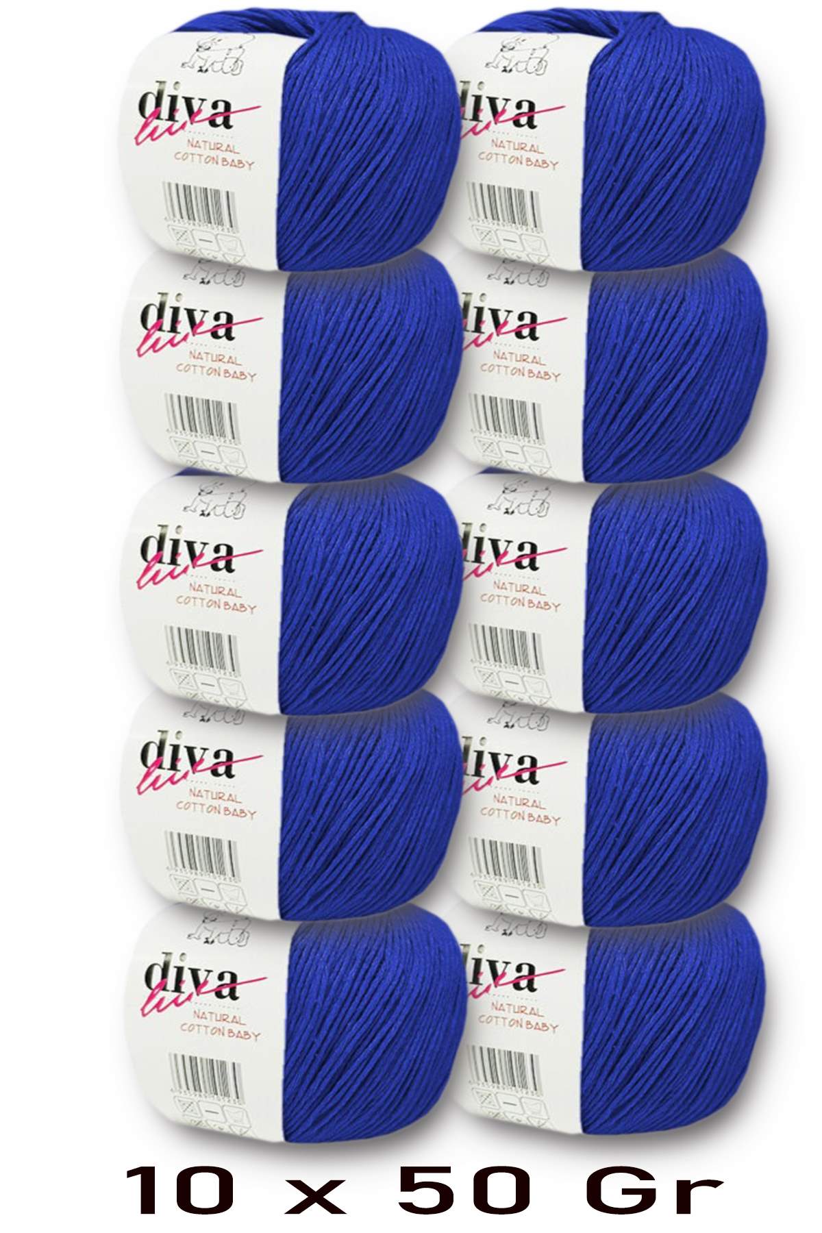 Diva Natural Cotton Baby 2601 Saks Mavisi (10 lu Paket) - Görsel 1