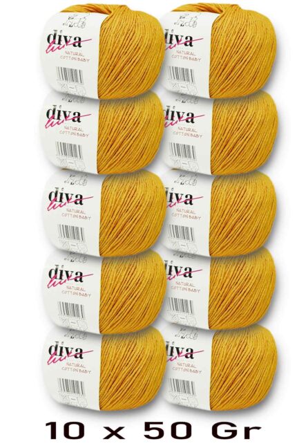 Diva Natural Cotton Baby 1974 Hardal (10 lu Paket)