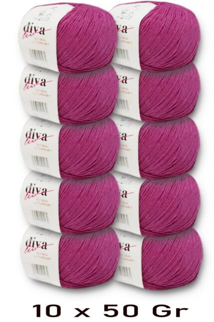 Diva Natural Cotton Baby 2244 Koyu Pembe (10 lu Paket)