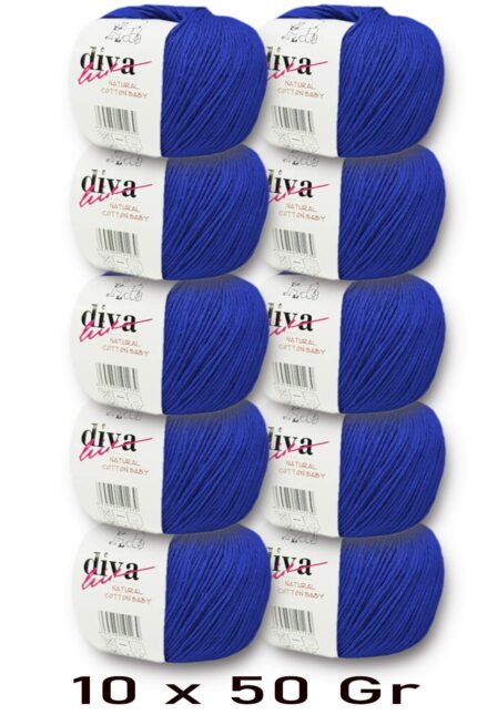 Diva Natural Cotton Baby 2601 Saks Mavisi (10 lu Paket)