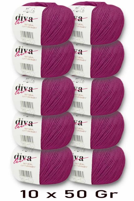 Diva Natural Cotton Baby 333 Koyu Fuşya (10 lu Paket)