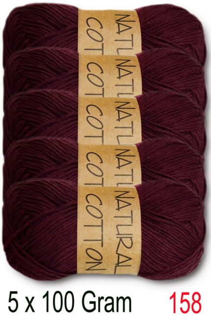 Diva Natural Cotton 158 Patlıcan (5 li Paket)