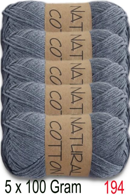 Diva Natural Cotton 194 Orta Gri (5 li Paket)