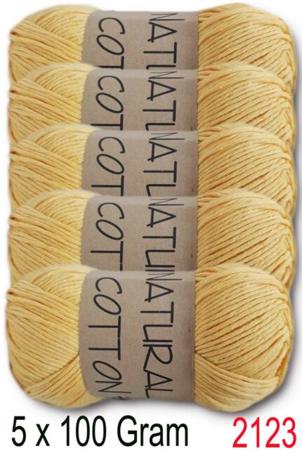 Diva Natural Cotton 2123 Sarı (5 li Paket)