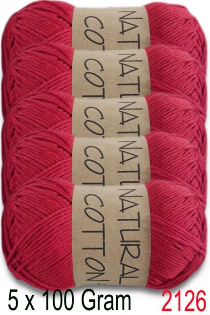 Diva Natural Cotton 2126 Kırmızı (5 li Paket)