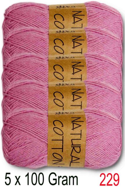 Diva Natural Cotton 229 Pembe (5 li Paket)