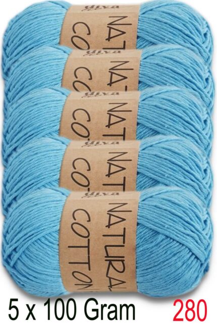 Diva Natural Cotton 280 Açık Turkuaz (5 li Paket)