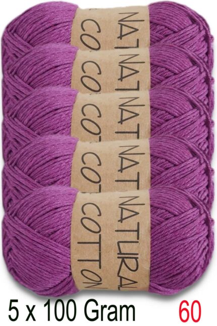 Diva Natural Cotton 60 Mürdüm (5 li Paket)