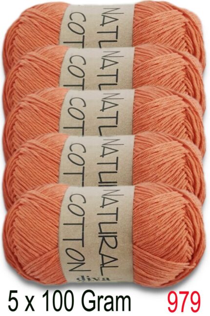Diva Natural Cotton 979 Portakal (5 li Paket)