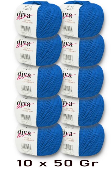 Diva Natural Cotton Baby 1256 Mavi (10 lu Paket)