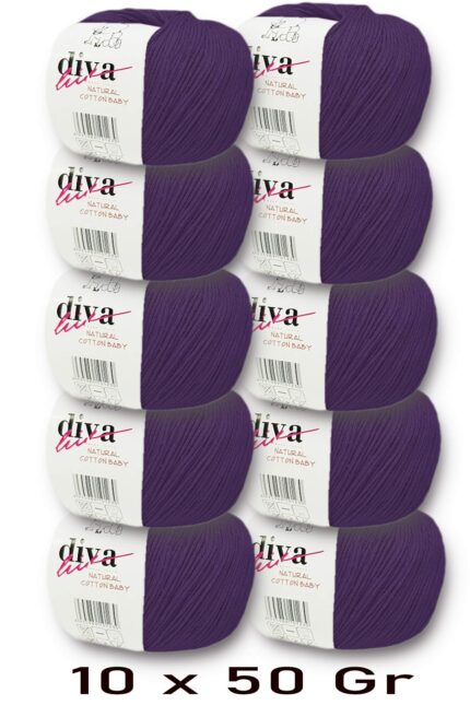 Diva Natural Cotton Baby 188 Mor (10 lu Paket)