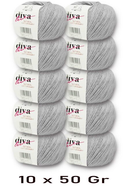 Diva Natural Cotton Baby 2107 Açık Gri (10 lu Paket)