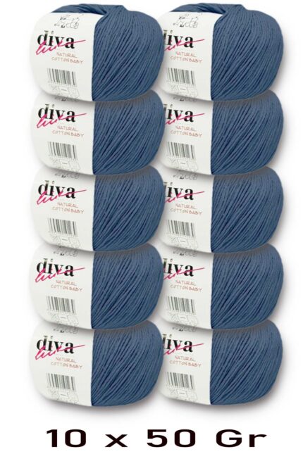 Diva Natural Cotton Baby 2113 İndigo (10 lu Paket)