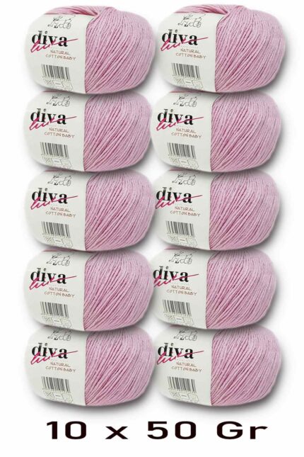 Diva Natural Cotton Baby 2130 Toz Pembe (10 lu Paket)